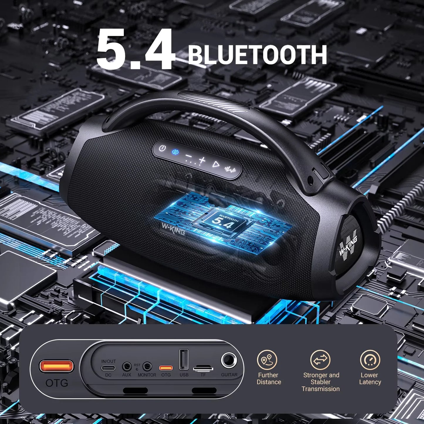 W-KING Portable Bluetooth Speakers with Massive Bass and Waterproof Design