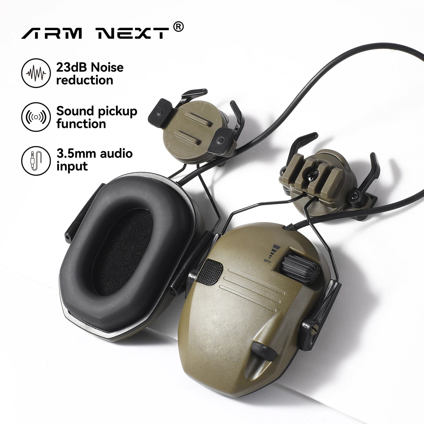 ARM NEXT WK Tactical Electronic Shooting Earmuffs NRR 23dB