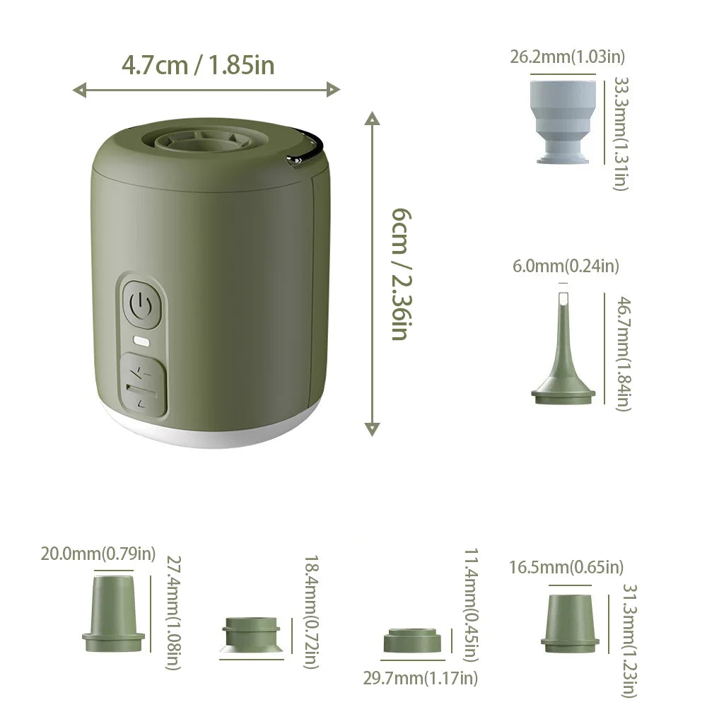 WESTTUNE Tiny Air Pump With Camping Lantern Magnetic Design