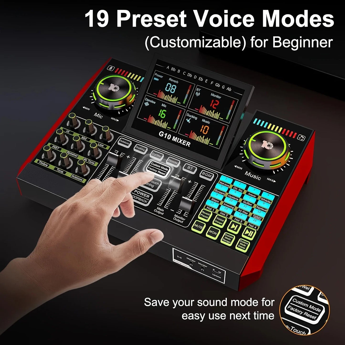 Tenlamp G10 Live Sound Card and Audio Interface for Podcast
