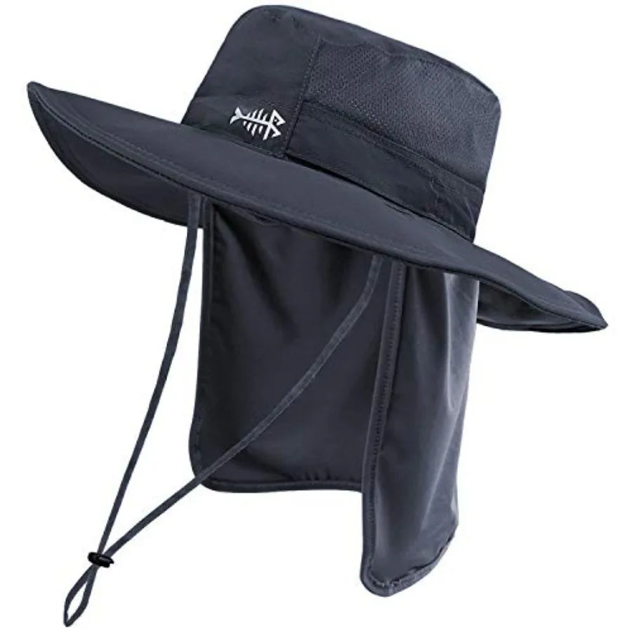 UPF 50 Plus Fishing Hat Water Resistant Detachable Neck Flap