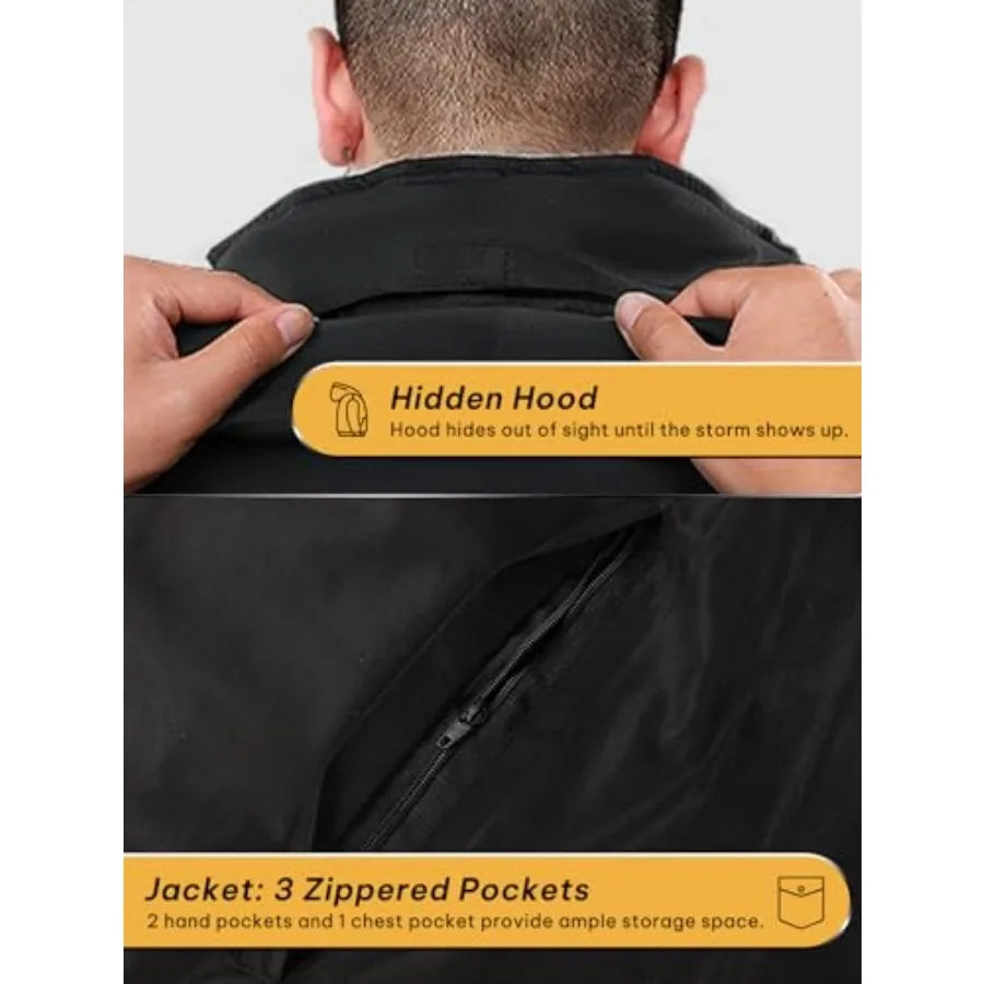 Men's Waterproof Rain Gear Two-Piece Packable Suit for Fishing