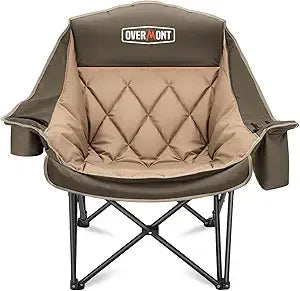 Heavy Duty Padded Folding Camping Chair 450 Lbs Capacity